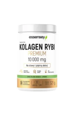 Essensey Kolagen Rybi Premium 10 000mg [zielona herbata-limonka] 321g