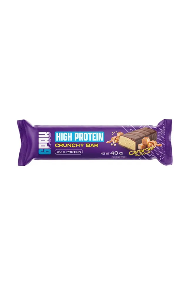 6PAK Nutrition High Protein Crunchy Bar Caramel 40g