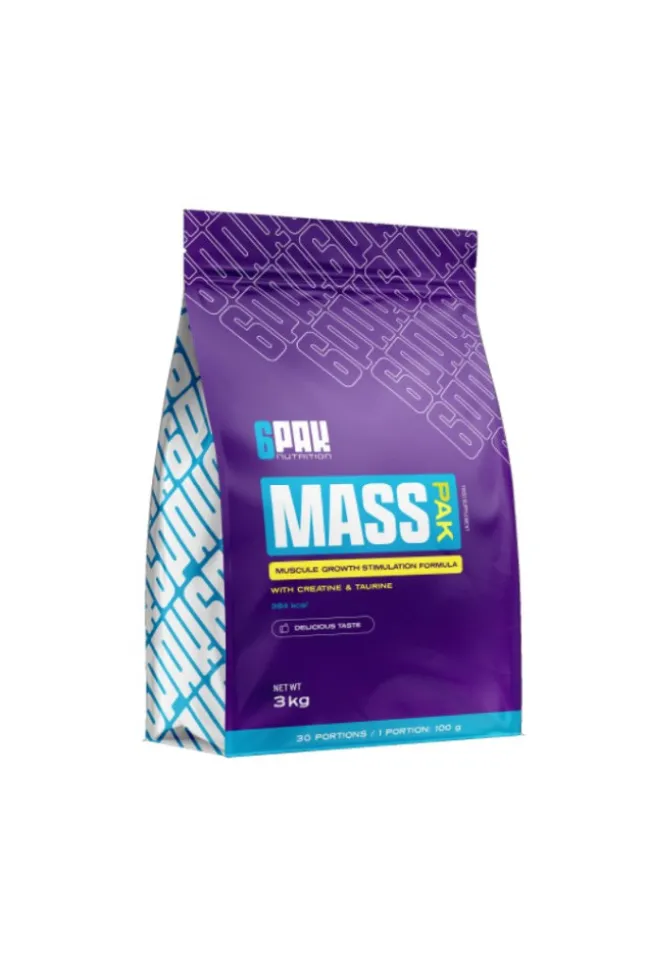 6PAK Nutrition Mass PAK - gainer z dodatkiem monohydratu kreatyny - 3000g