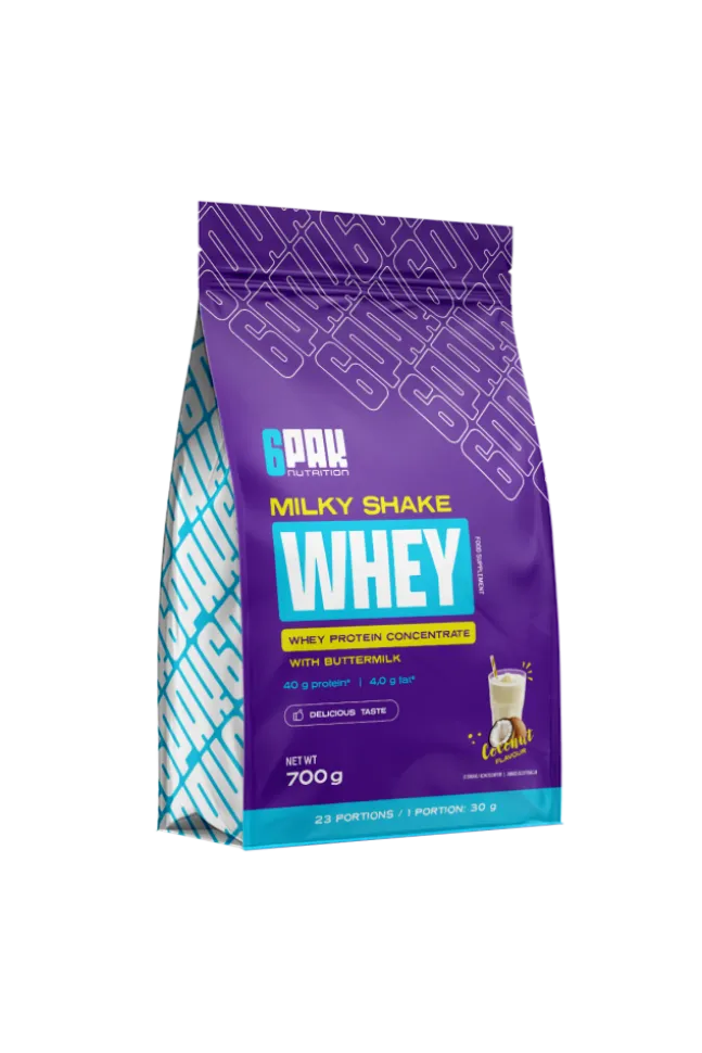 6PAK Nutrition Milky Shake Whey - pyszne białko - 700g