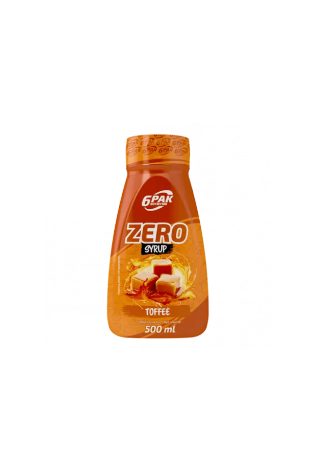6PAK Nutrition Syrup Zero 500ml Toffee