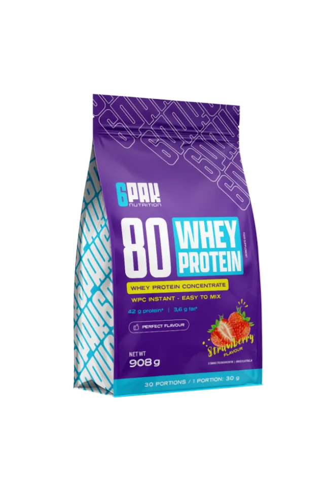 6PAK Nutrition 80 Whey Protein - białko WPC - 908g