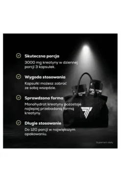 Trec Creatine 3000 - monohydrat kreatyny w kapsułkach 180 kaps.