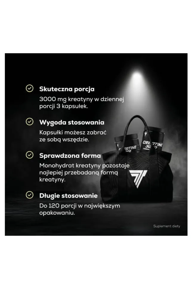 Trec Creatine 3000 - monohydrat kreatyny w kapsułkach 180 kaps.