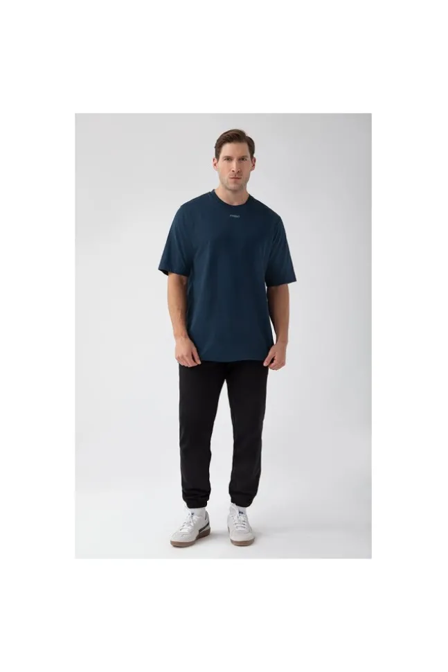 Trec Wear Granatowy T-shirt męski TW BASIC TSHIRT OVERSIZE 181 M NAVY