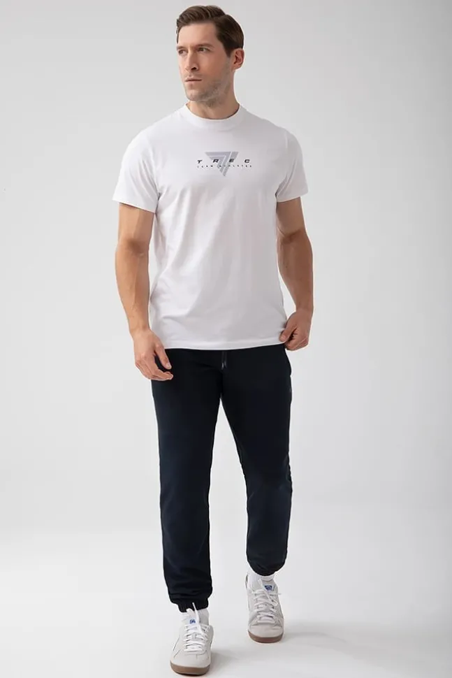 Trec Wear NOWOŚĆ Biały T-shirt męski TW BASIC TSHIRT 180 M WHITE