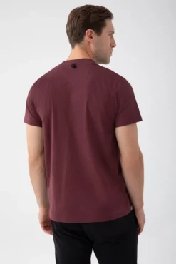Trec Wear NOWOŚĆ Bordowy T-shirt męski TW BASIC TSHIRT 182 M BURGUNDY