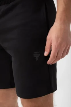 Trec Wear NOWOŚĆ Czarne krótkie spodenki męskie TW BASIC SHORT PANTS 182 M BLACK