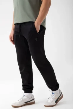 Trec Wear NOWOŚĆ Czarne spodnie dresowe męskie TW BASIC PANTS 182 M BLACK