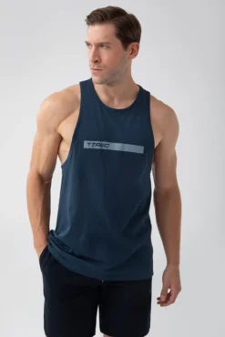 Trec Wear NOWOŚĆ Granatowy tank top męski TW BASIC TANK TOP 181 M NAVY