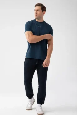 Trec Wear NOWOŚĆ Granatowy T-shirt męski TW BASIC TSHIRT 182 M NAVY