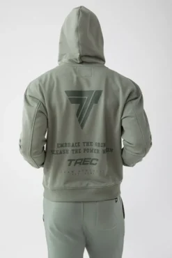 Trec Wear NOWOŚĆ Zielona bluza męska z kapturem TW BASIC HOODIE 183 M GREEN