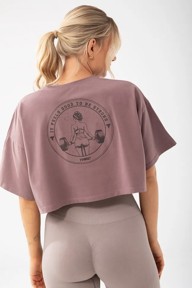 Trec Wear Trecgirl Basic T-shirt 160 Purple - crop top fioletowy
