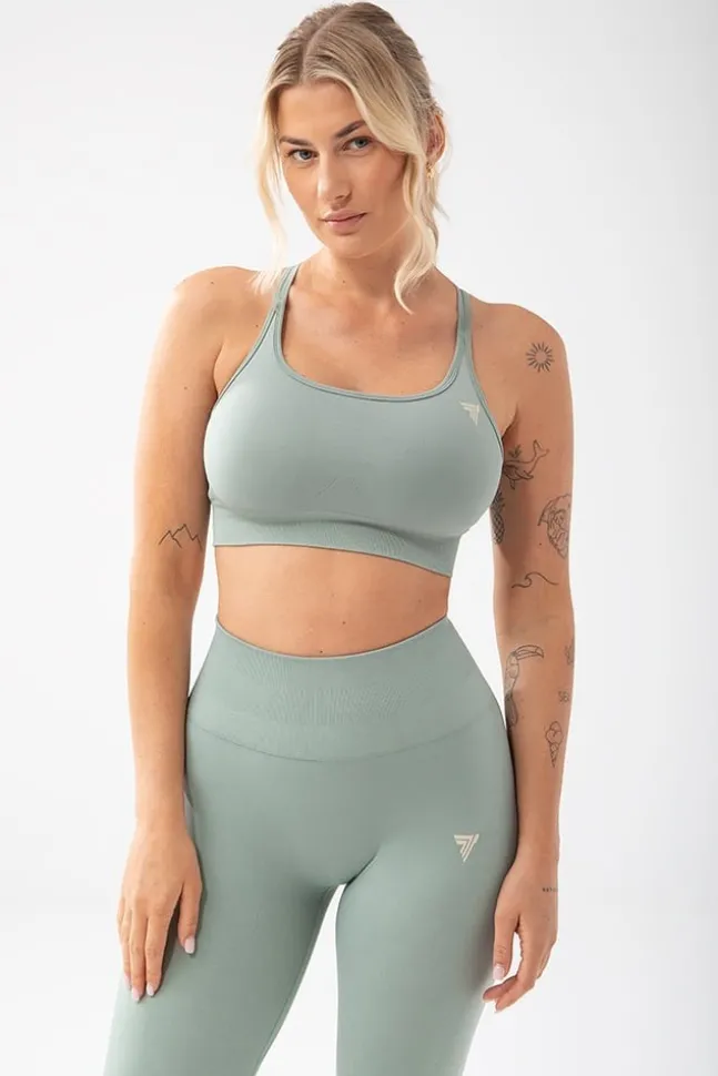 Trec Wear Trecgirl Sport Bra 160 GREEN - zielony stanik sportowy