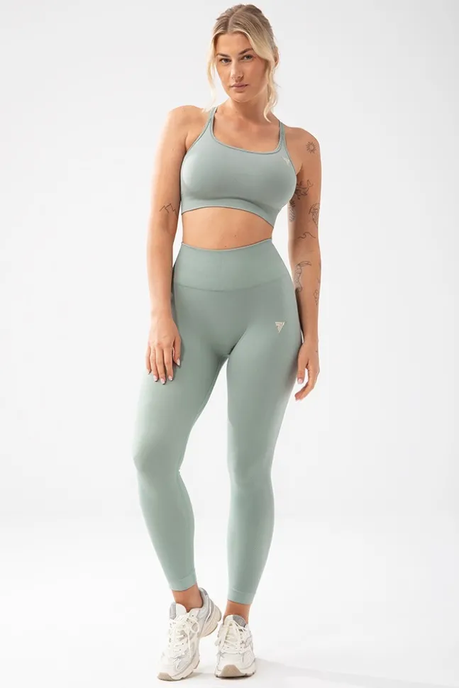 Trec Wear Trecgirl Sport Bra 160 GREEN - zielony stanik sportowy