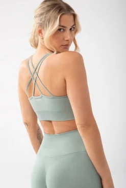 Trec Wear Trecgirl Sport Bra 160 GREEN - zielony stanik sportowy