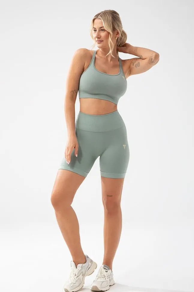 Trec Wear Trecgirl Sport Shorts 160 GREEN - krótkie legginsy damskie zielone
