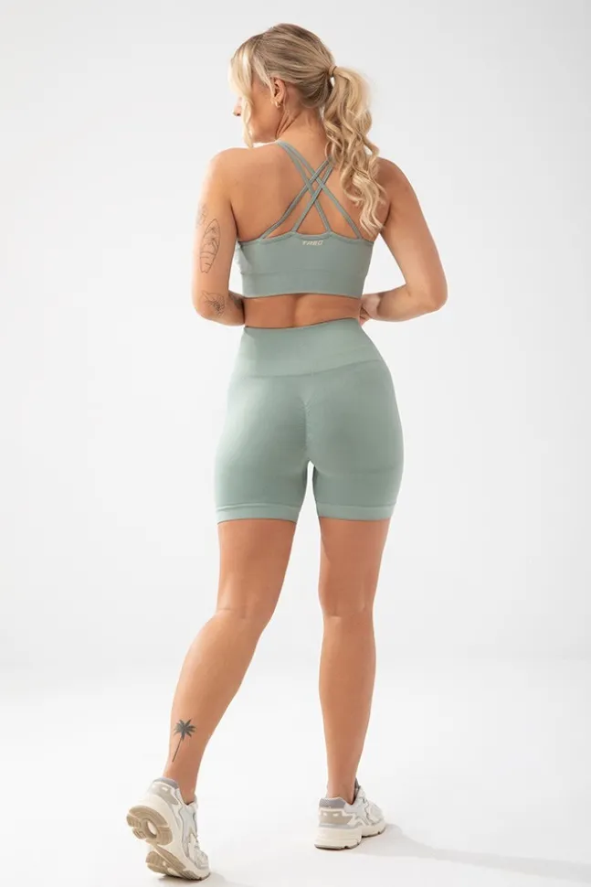 Trec Wear Trecgirl Sport Shorts 160 GREEN - krótkie legginsy damskie zielone